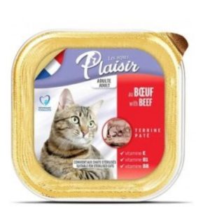 Repas plaisir au bœuf pour chats 100 g